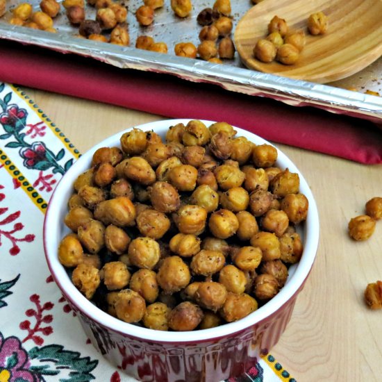 Crunchy Oven Roasted Chickpeas