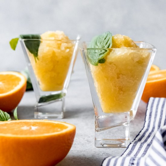 ORANGE BASIL GRANITA