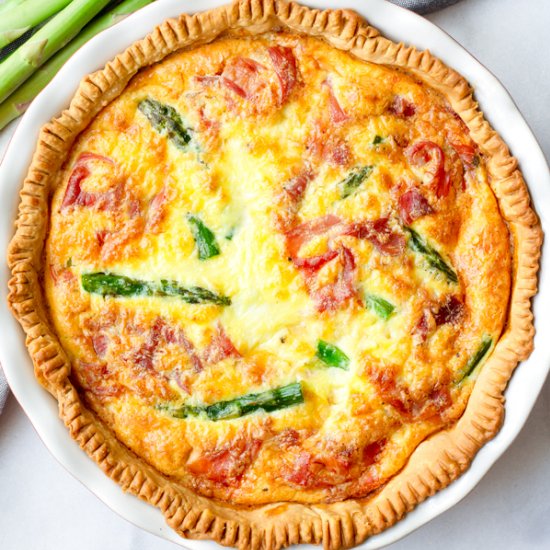 Asparagus and Prosciutto Quiche