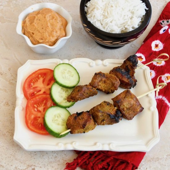 Grilled Lamb Satay Skewers