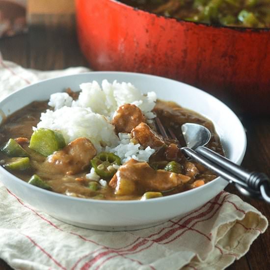 GF Chicken & Sausage Gumbo