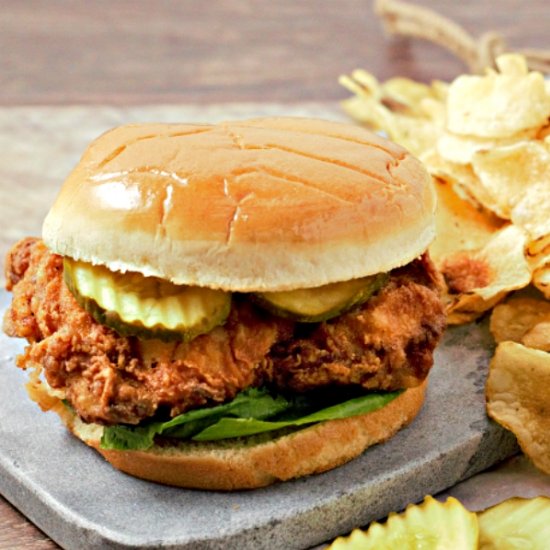 Easy Crispy Fried Chicken Sandwich