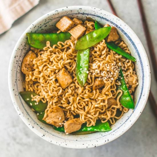 Sesame Garlic Ramen Stir-Fry