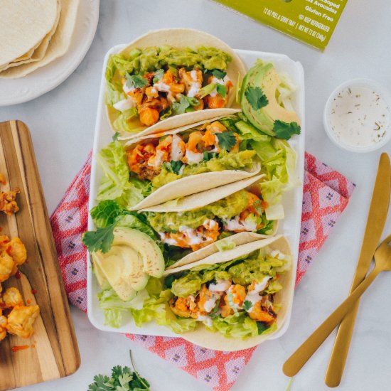 Simple Buffalo Cauliflower Tacos