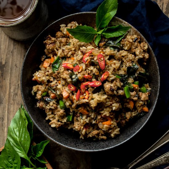 Thai Basil Turkey Fried Rice