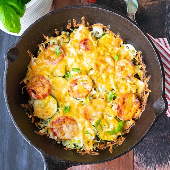 Zucchini, Leeks & Bacon Gratin