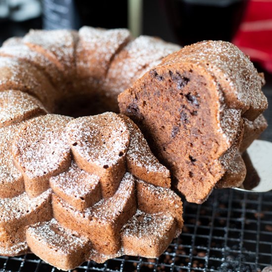 German Red Wine & Chocolate Cake