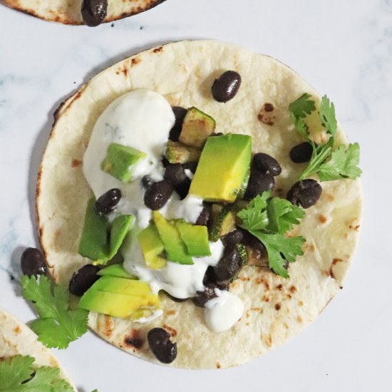 Black Bean Zucchini Tacos