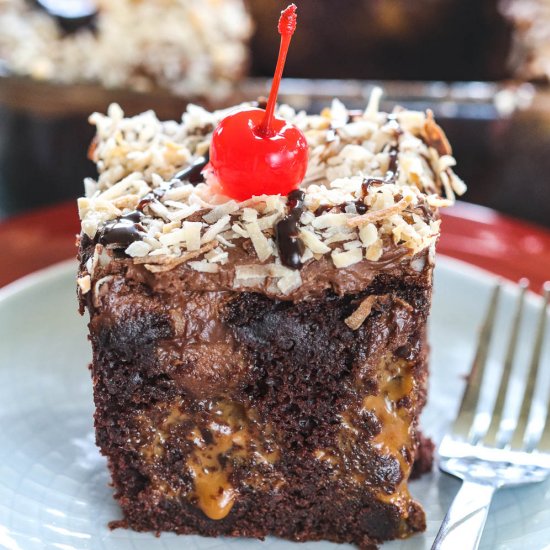 Vegan Chocolate Poke Cake