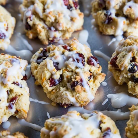 Vegan Cranberry Orange Scones