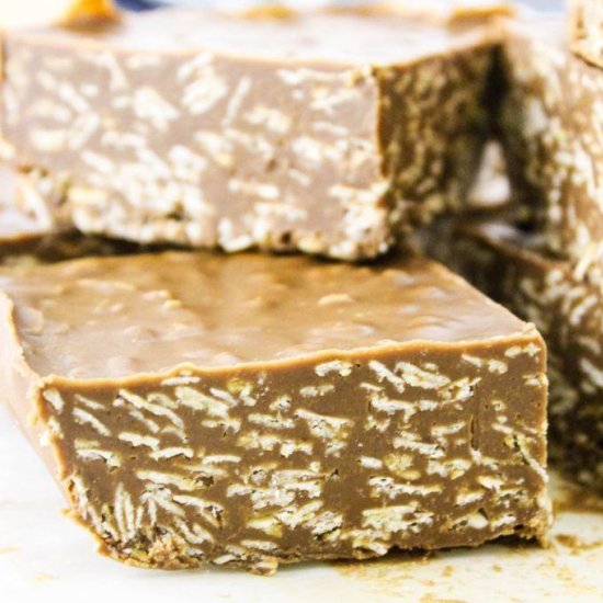 No Bake Chocolate Peanut Butter Bar