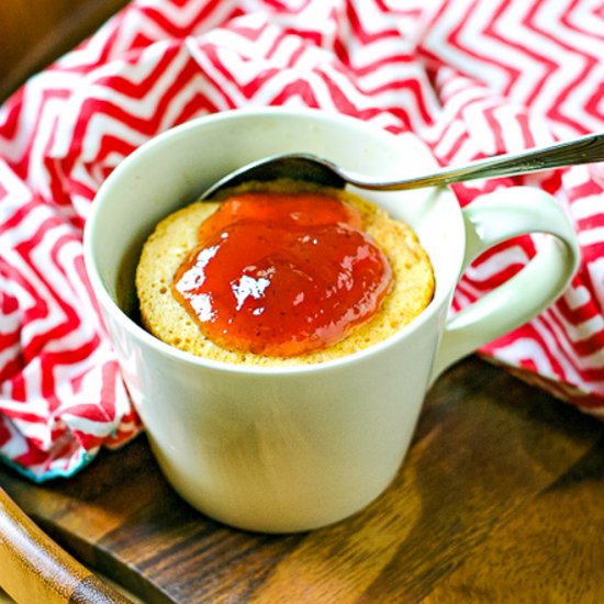 Peanut Butter Jelly Mug Cake