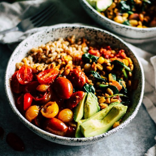 Easy Tempeh Burrito Bowls