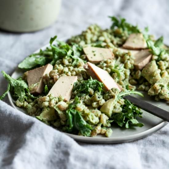 Baby Kale & Farro Pesto Salad