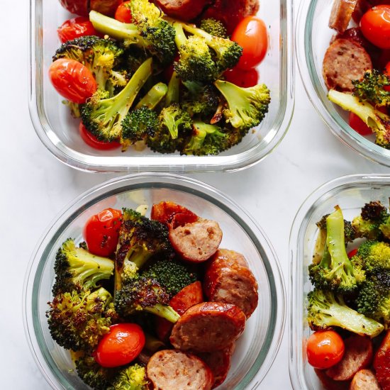 Italian Sausage Meal-Prep Bowls