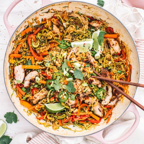 Healthy Chicken Pad Thai