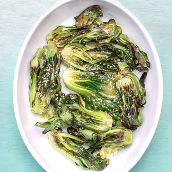 Bok Choy w/ Lime-Basil Vinaigrette