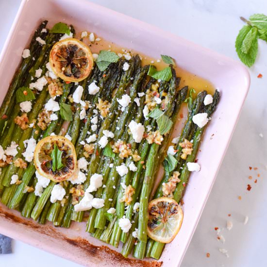 Roasted Asparagus with Lemon Salsa