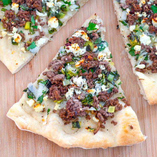 Lamb Mint Flatbread with Feta