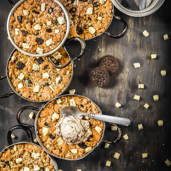 Oreo Oatmeal Skillet Cookies