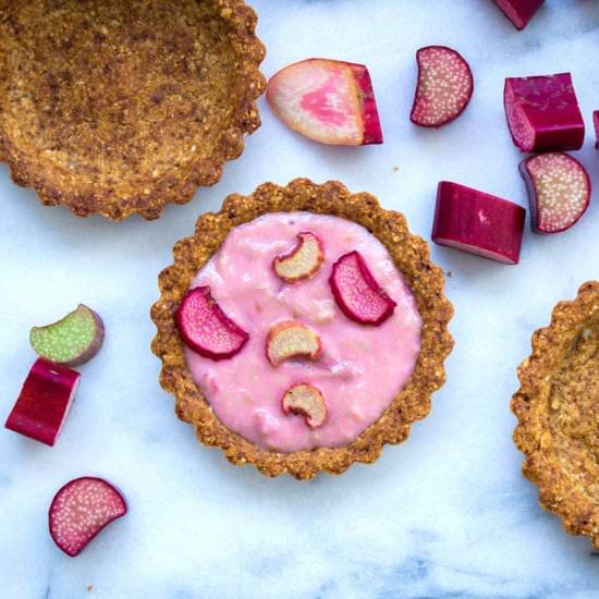 Spiced Rhubarb Tarts (vegan + gf)