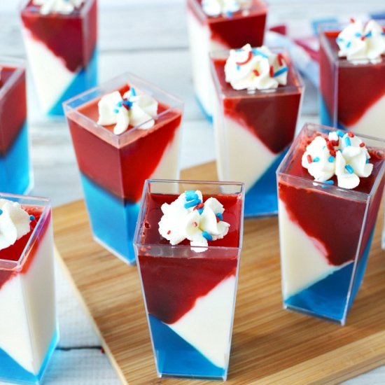 Red White and Blue JELL-O Cups