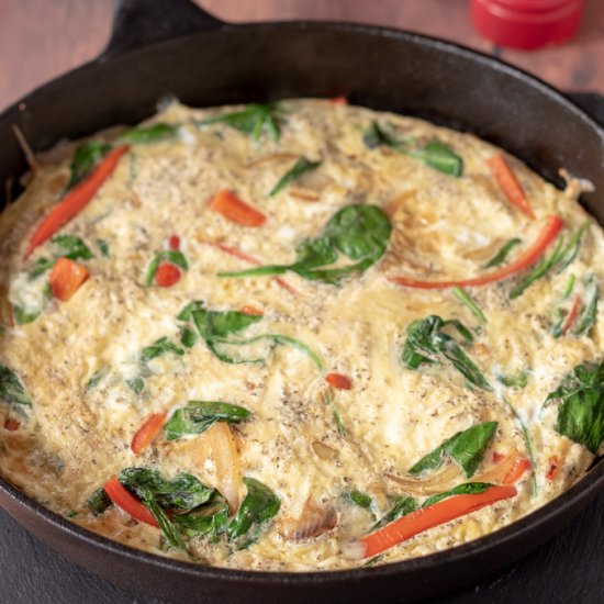 Red Pepper and Spinach Frittata