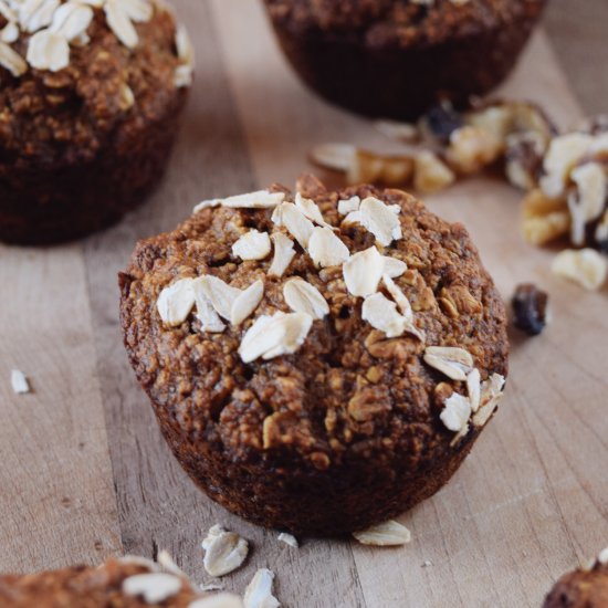 Vegan Banana Walnut Muffins