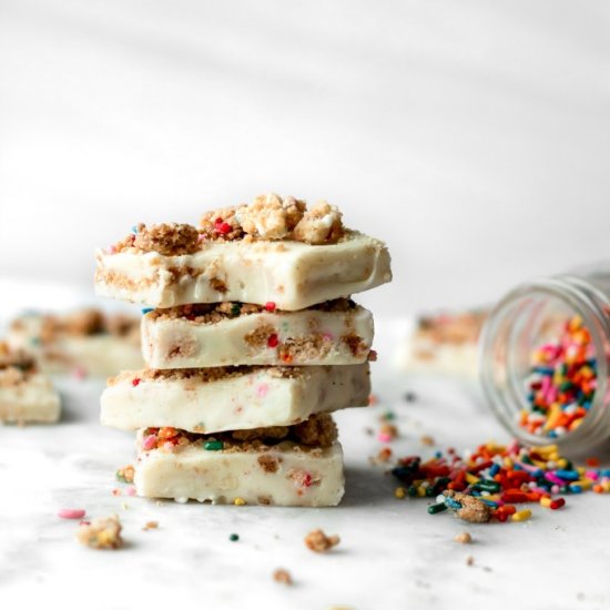 White Chocolate Birthday Cake Fudge