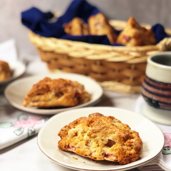 Rhubarb Chevre Scones