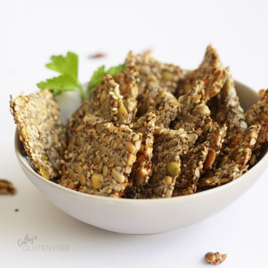 Keto  Vegan Seed Crackers