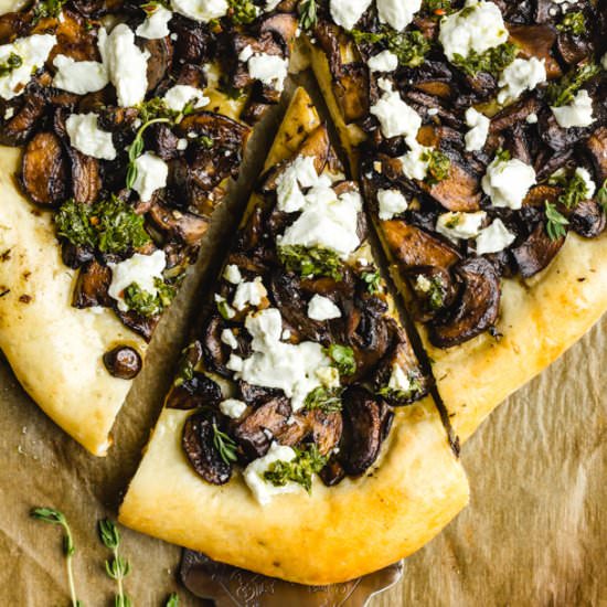 Mushroom Chimichurri Flatbread