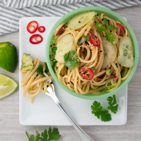 Red Chile & Cucumber Sesame Noodles