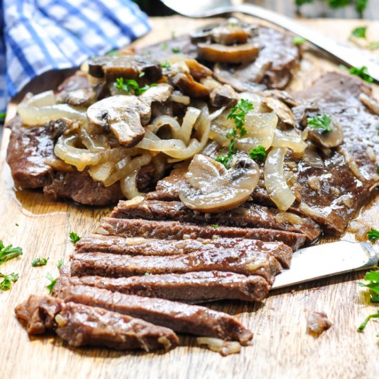 Dump-and-Bake Smothered Steak