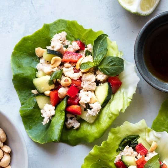 Chicken Larb Gai Lettuce Wraps