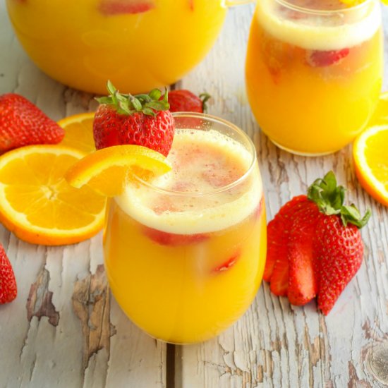 Strawberry Orange Mock Mimosas