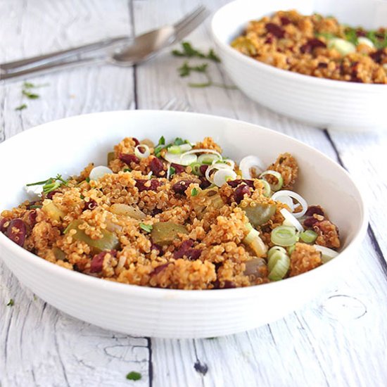 Weeknight red beans & quinoa