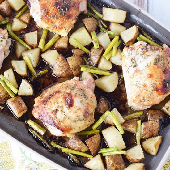 Honey Herb Baked Chicken Thighs