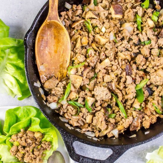 Keto Chinese Turkey Lettuce Cups