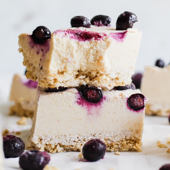 Vegan Blueberry Cheesecake Bars