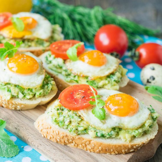 Fried Egg Crostini (Canapes)