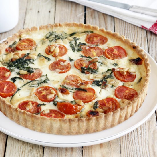 Cherry Tomato Mozzarella Quiche