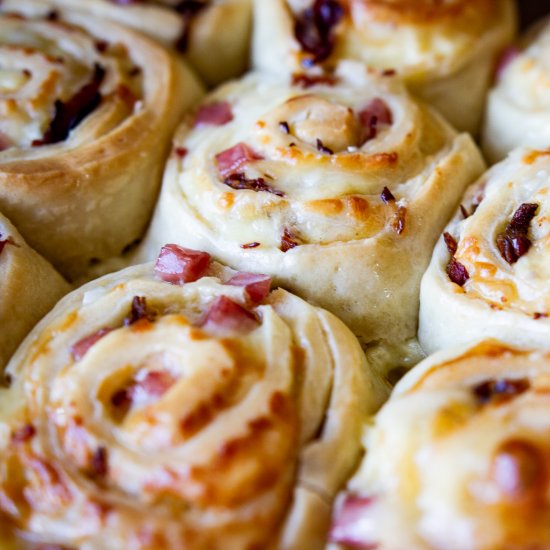 Bacon, Ham and Cheese Rolls