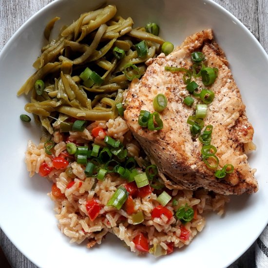 Cajun Seasoned Chicken and Rice