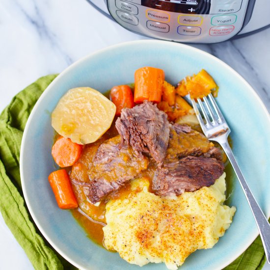 Instant Pot Short Ribs with Roots