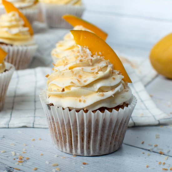 Alphonso Mango & Coconut Cupcakes