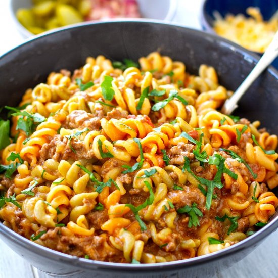 Instant Pot Cheeseburger Pasta