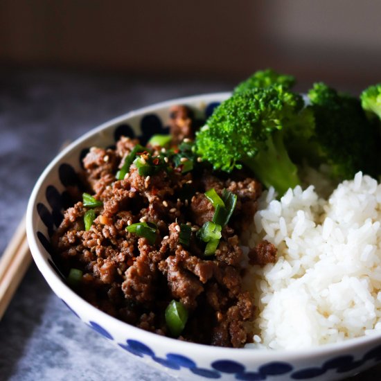 Easy Korean Beef and Broccoli Rice