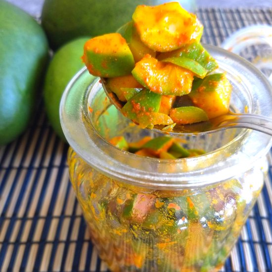 Instant Raw Mango Pickle (Oilfree)