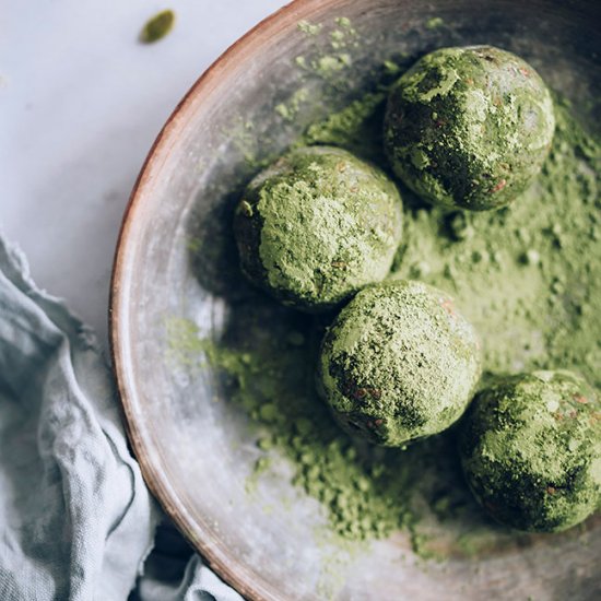 Matcha seed cycling balls